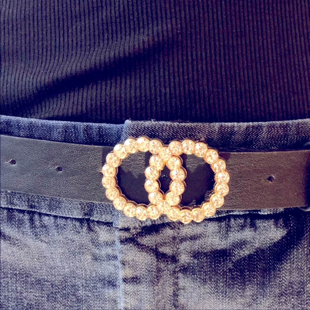 π NEW! Rhinestone Double Circle Belt π - Picture 3 of 8